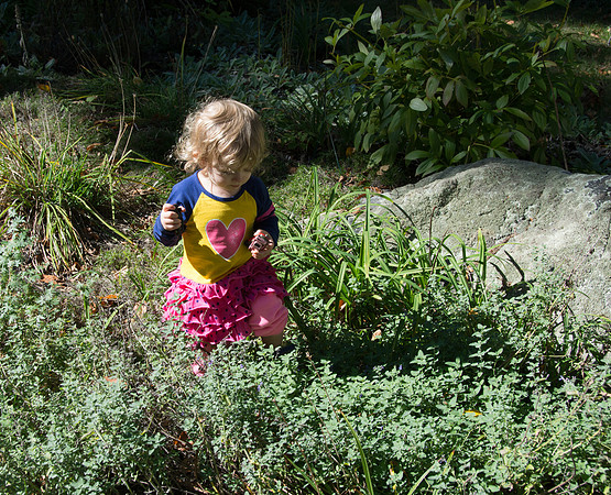 Nevaeh in garden 2